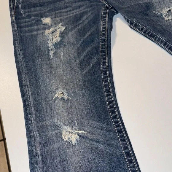 Miss Me Dark Blue Distressed Straight Jeans - Picture 5 of 11